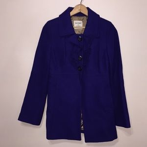 Blue ruffled old navy coat